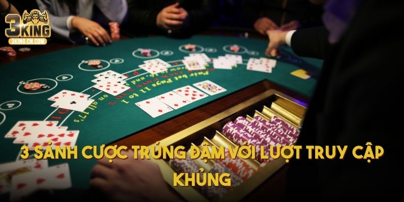 3 sảnh cược trúng đậm với lượt truy cập khủng
